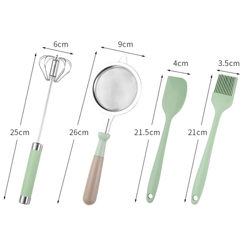 Ensemble de pâtisserie en silicone Lighteme Milk Green