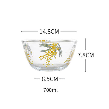 Lighteme Mimosa Printed Glass Bowl