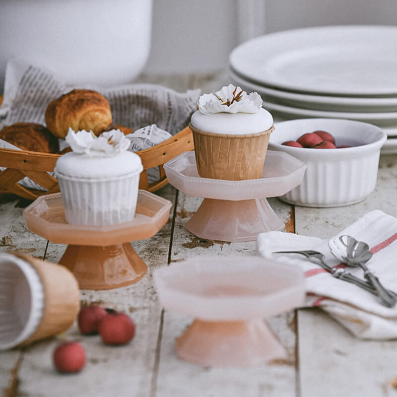 Mini présentoir à desserts en verre Lighteme
