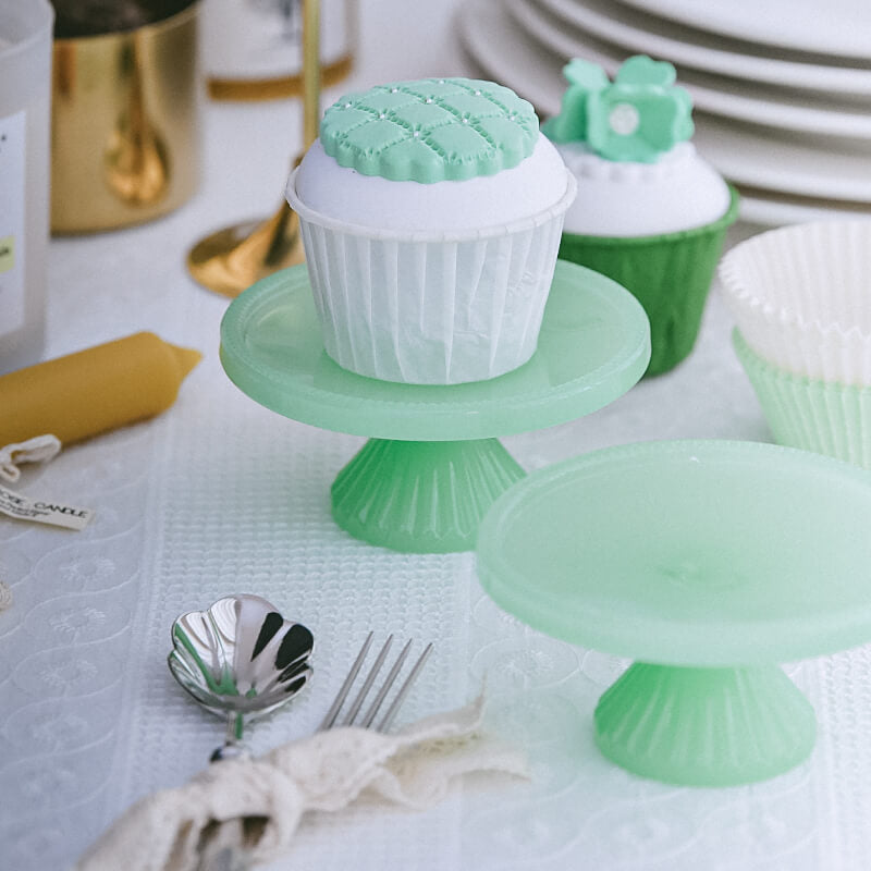 Mini présentoir à desserts en verre Lighteme