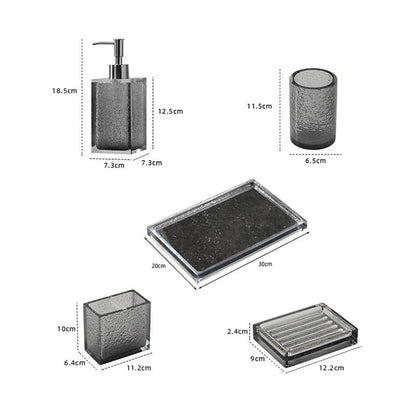 Lighteme Minimalist Gray Bathroom Set