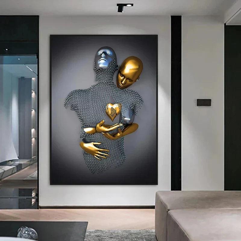 Lighteme Silber Leinwand Gemälde