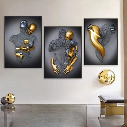 Lighteme Silber Leinwand Gemälde