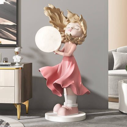 Lighteme Moon Girl Home Decoration