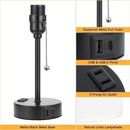 Lighteme Moreushop Metal USB Table Lamp