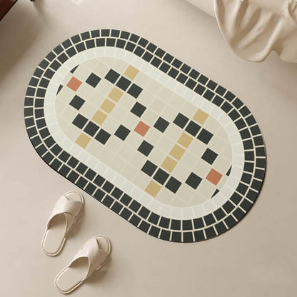 Tapis de bain Lighteme Mosaic en boue de diatomées