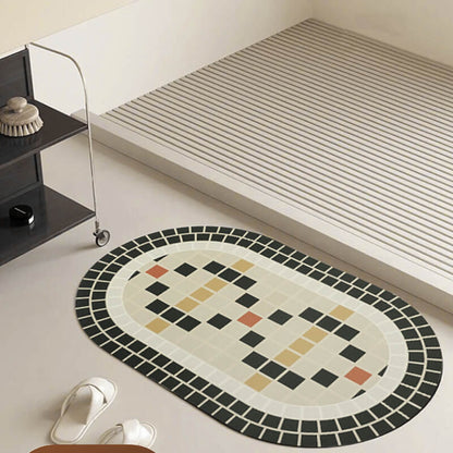 Tapis de bain Lighteme Mosaic en boue de diatomées