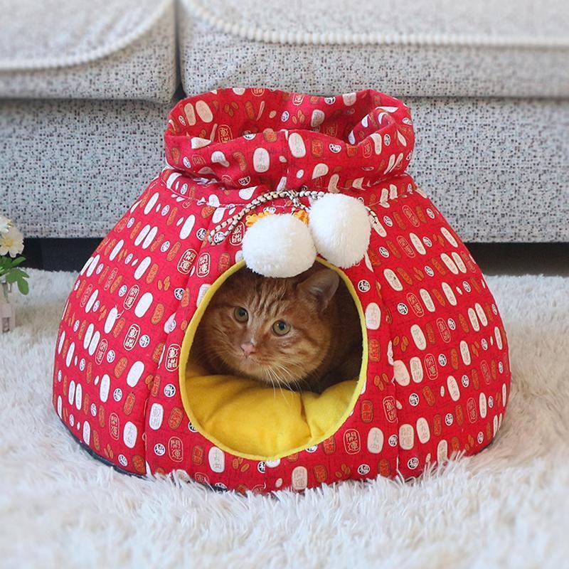 Lighteme New Year Style Lucky Bag Design Cat Nest (2 colors & 2 sizes)