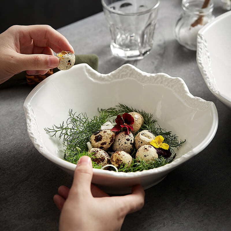 Lighteme Notch Design Ceramic Bowl