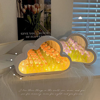 Lighteme Cloud Tulip Small Mirror Night Light
