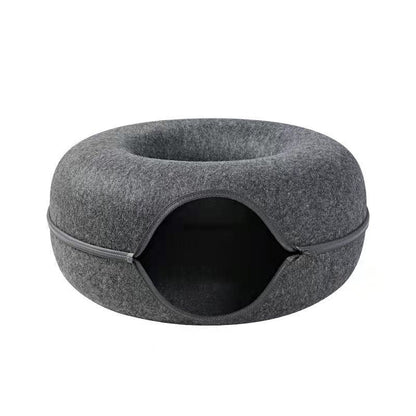 Lit tunnel confortable pour chat Lighteme pour jouer et se reposer