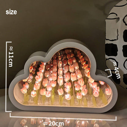 Lighteme Cloud Tulip Small Mirror Night Light