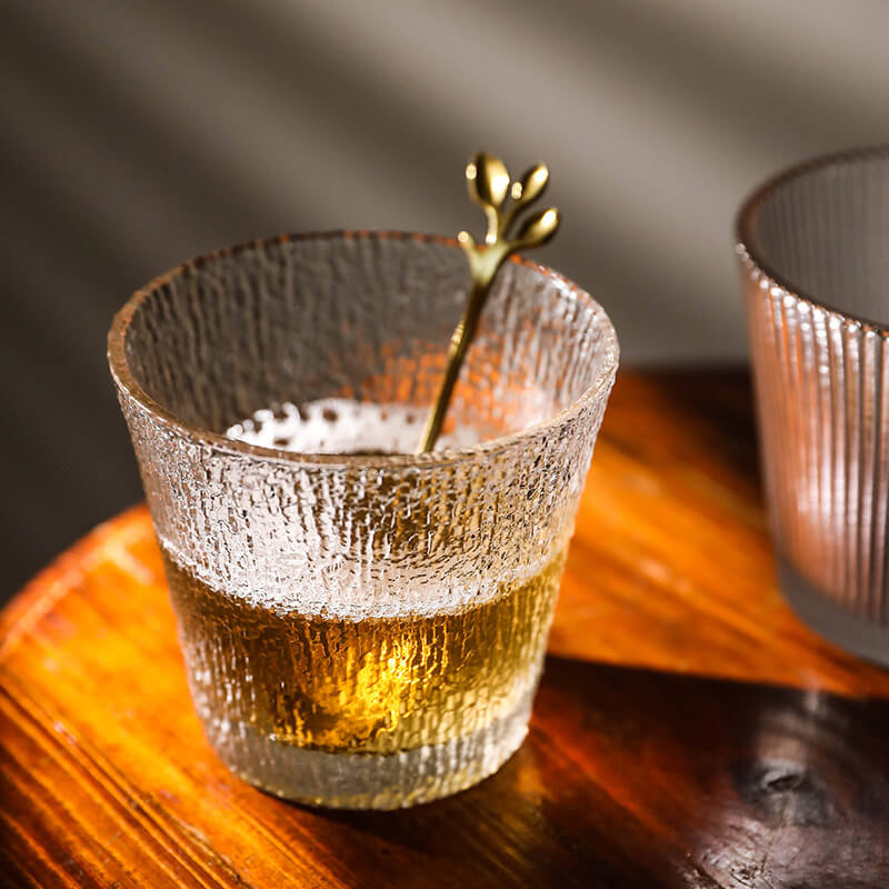 Lighteme Glacial Textured Whiskey Glass