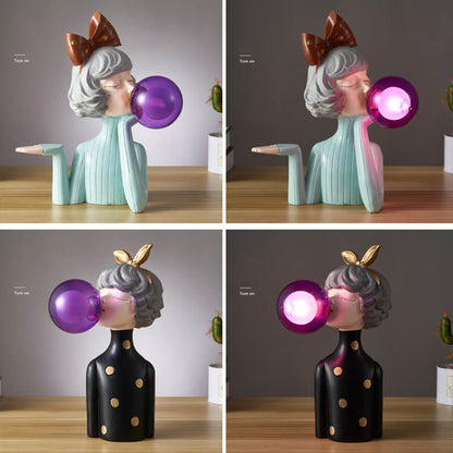 Lighteme Colorful Elegant Girls Resin Table Lamp