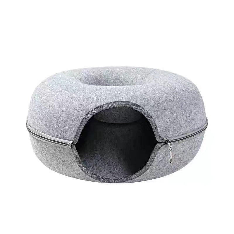 Lit tunnel confortable pour chat Lighteme pour jouer et se reposer