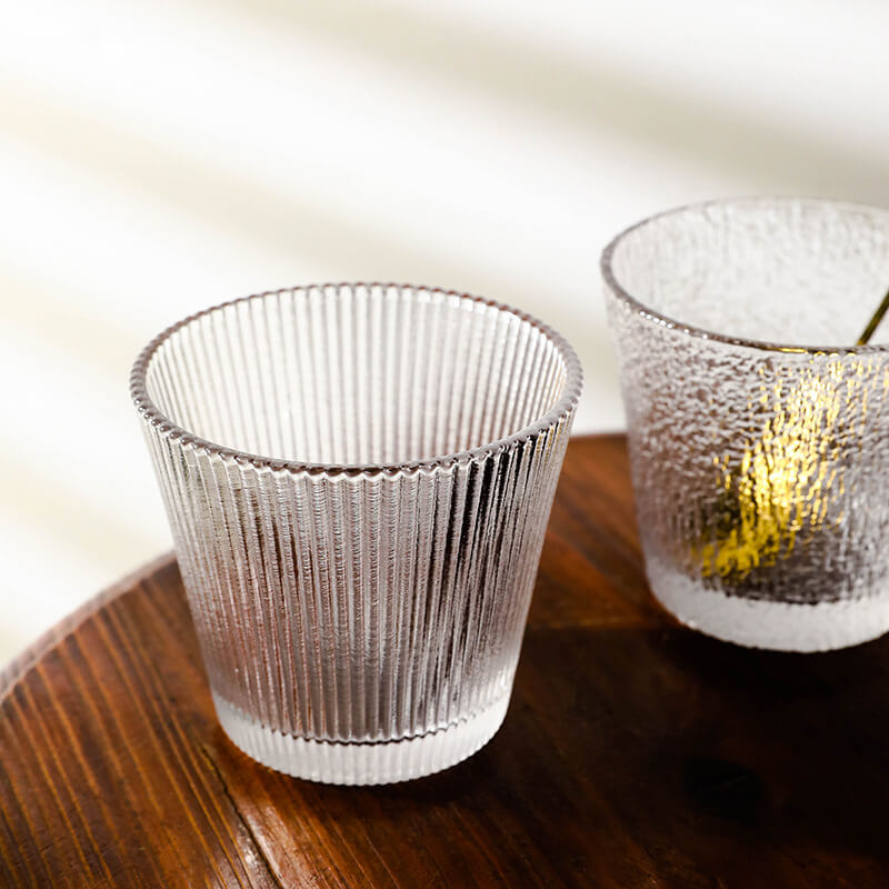 Lighteme Glacial Textured Whiskey Glass
