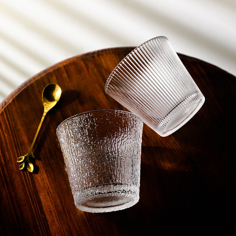 Lighteme Glacial Textured Whiskey Glass