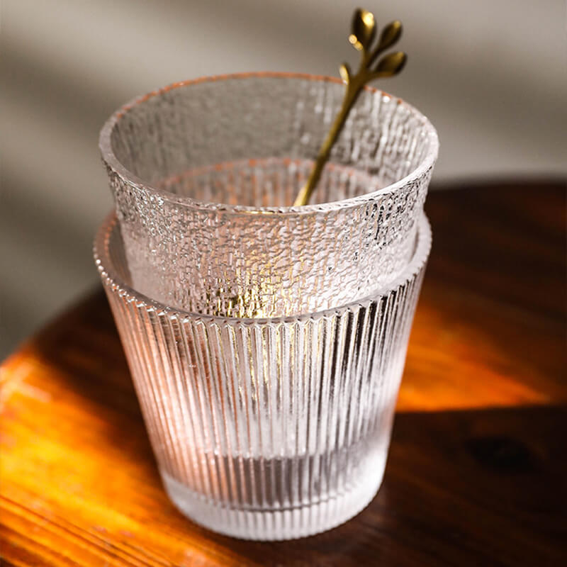Lighteme Glacial Textured Whiskey Glass
