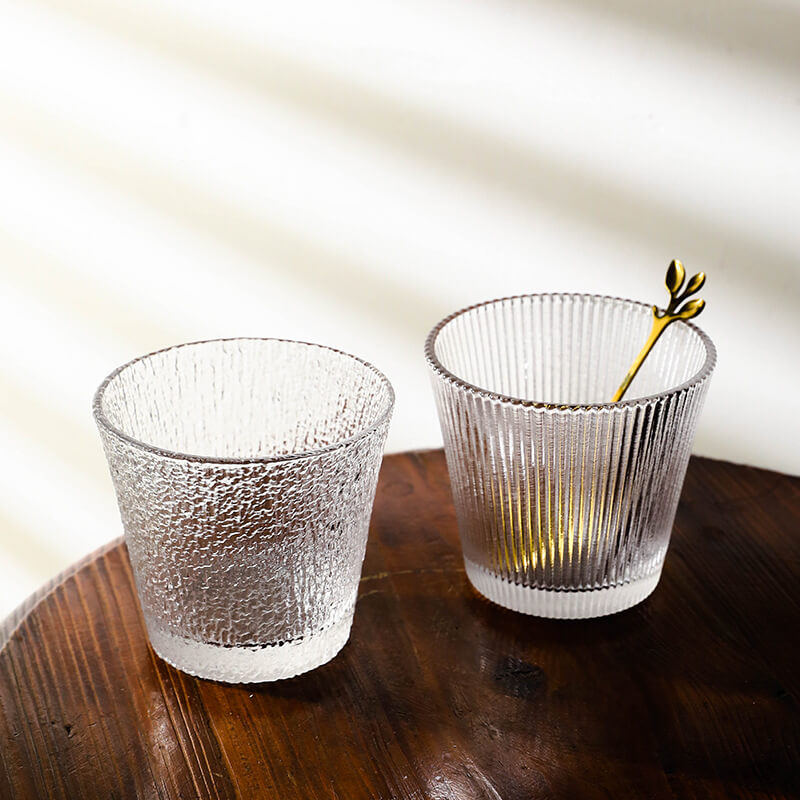 Lighteme Glacial Textured Whiskey Glass