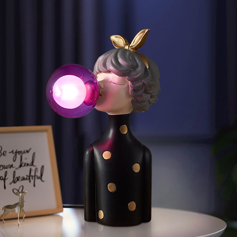Lighteme Colorful Elegant Girls Resin Table Lamp