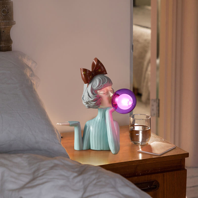 Lighteme Colorful Elegant Girls Resin Table Lamp