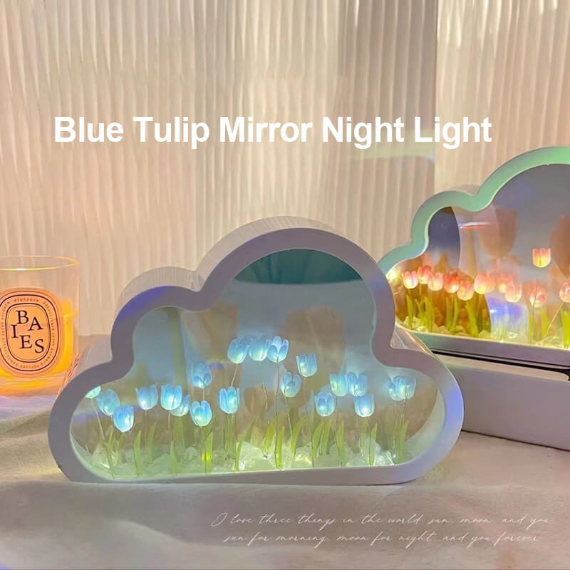 Lighteme Cloud Tulip Small Mirror Night Light