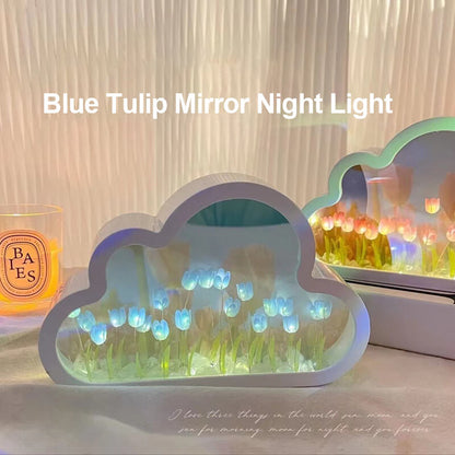 Lighteme Cloud Tulip Small Mirror Night Light