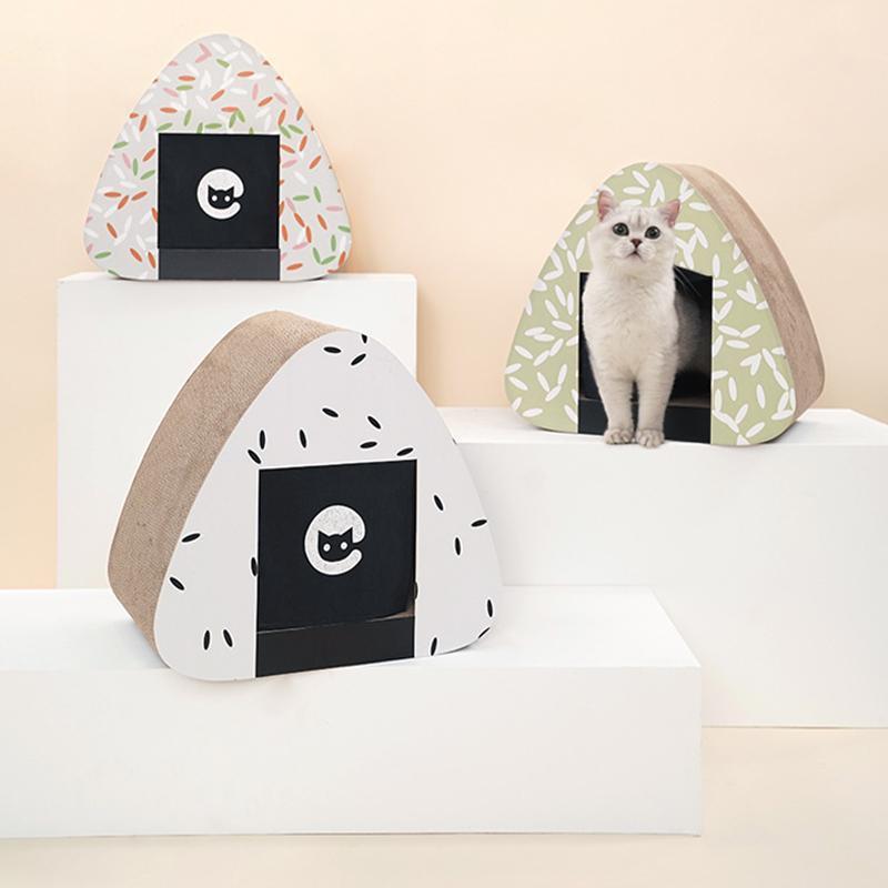 Lighteme Onigiri Shape Cat Scratch House (3 colors)