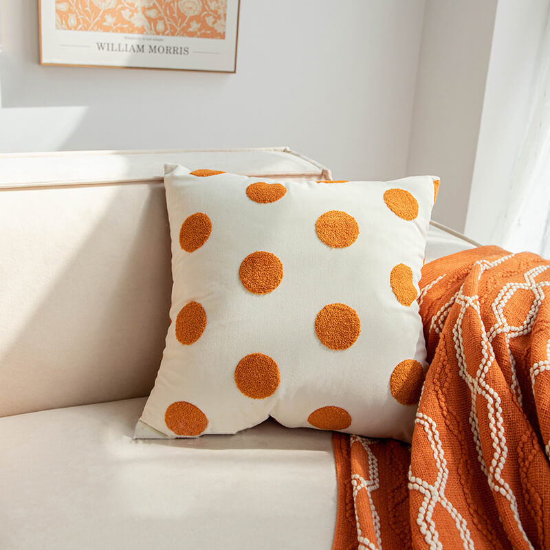 Lighteme Orange Throw Pillow Cover