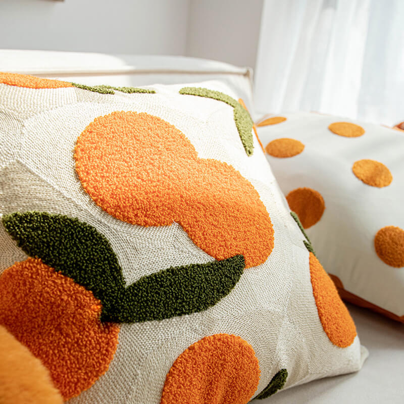 Lighteme Orange Throw Pillow Cover