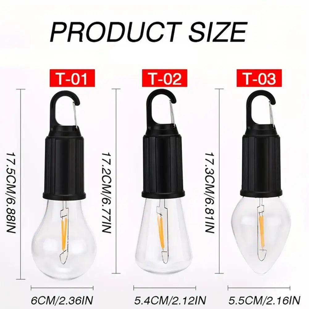 Lighteme Outdoor LED Camping Bulbs with Clip Hook Pack of 3