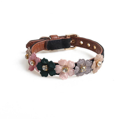 Lanière pour chien Lighteme en polyuréthane à motif floral (4 couleurs et 2 tailles)