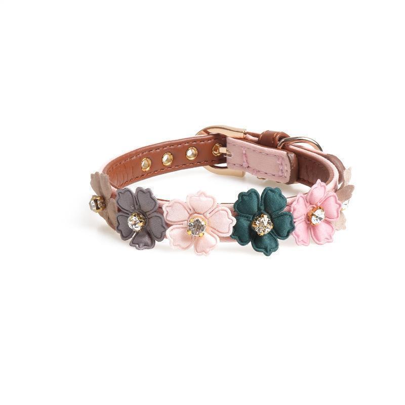 Lanière pour chien Lighteme en polyuréthane à motif floral (4 couleurs et 2 tailles)