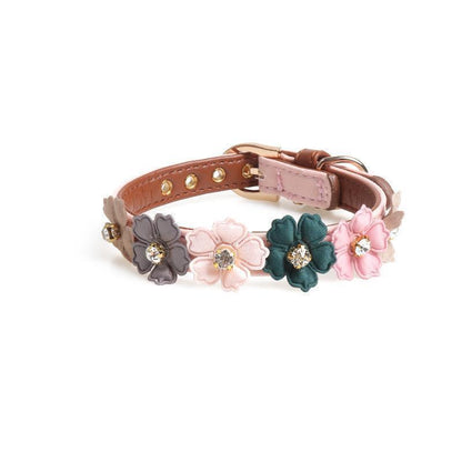Lanière pour chien Lighteme en polyuréthane à motif floral (4 couleurs et 2 tailles)