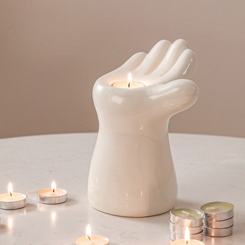 Bougeoir en céramique Lighteme Palm