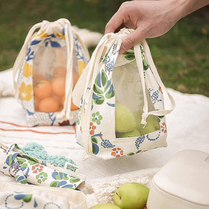 Lighteme Pastoral Cotton Linen Storage Bag