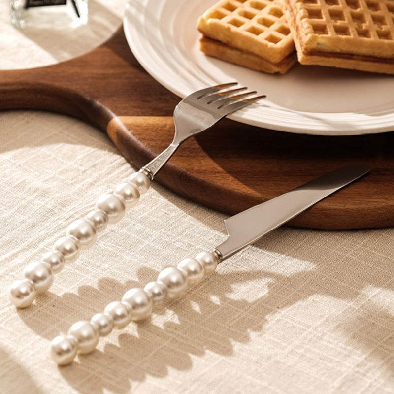 Lighteme Pearl Handle Flatware 4 Pcs Set