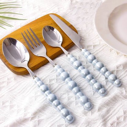 Lighteme Pearl Handle Flatware 4 Pcs Set