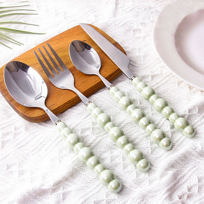 Lighteme Pearl Handle Flatware 4 Pcs Set