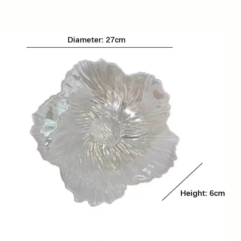 Lighteme Pearlescent Flower-Shaped Glass Storage