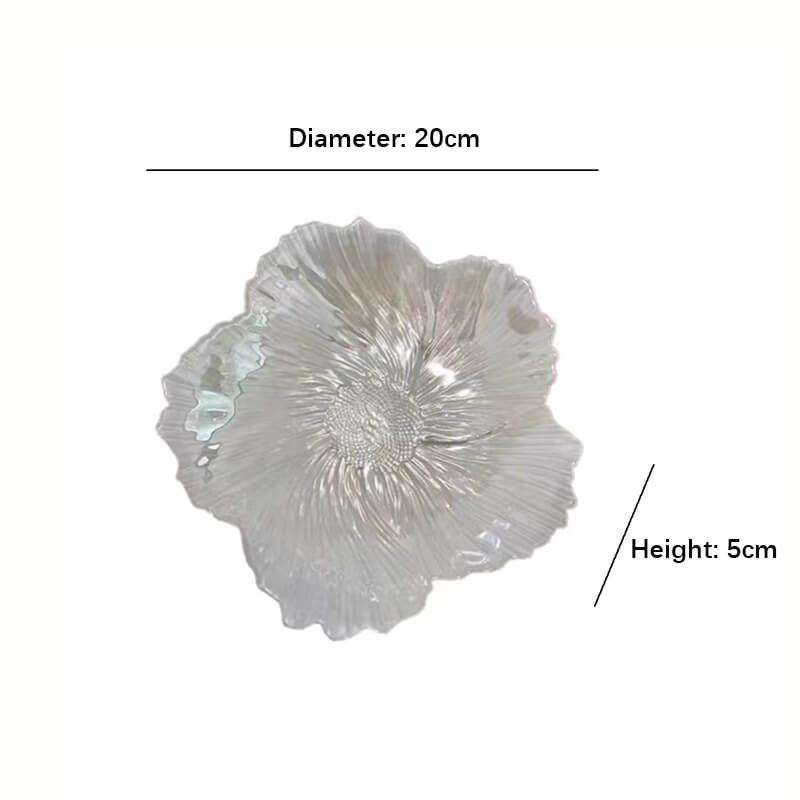 Lighteme Pearlescent Flower-Shaped Glass Storage