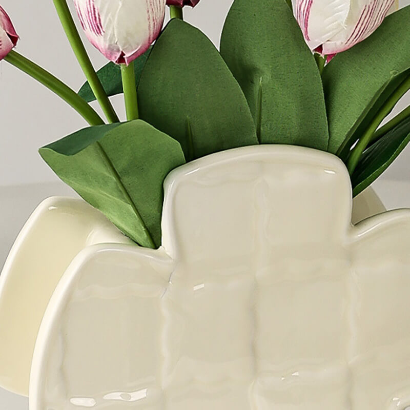 Lighteme Pentagonal Ceramic Cube Vase