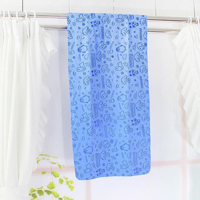 Lighteme Pet Bath Drying Suedette Towel With Cute Cartoon Print (4 colors)