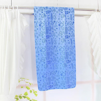 Lighteme Pet Bath Drying Suedette Towel With Cute Cartoon Print (4 colors)