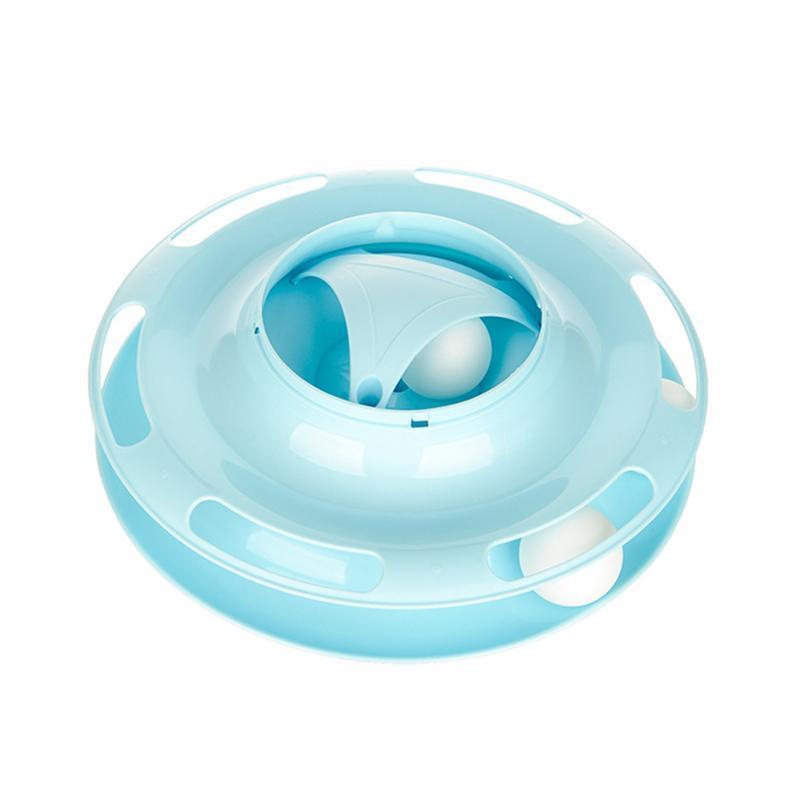 Jouet interactif pour chat Lighteme Pet, plateau tournant à quatre couches (2 couleurs)