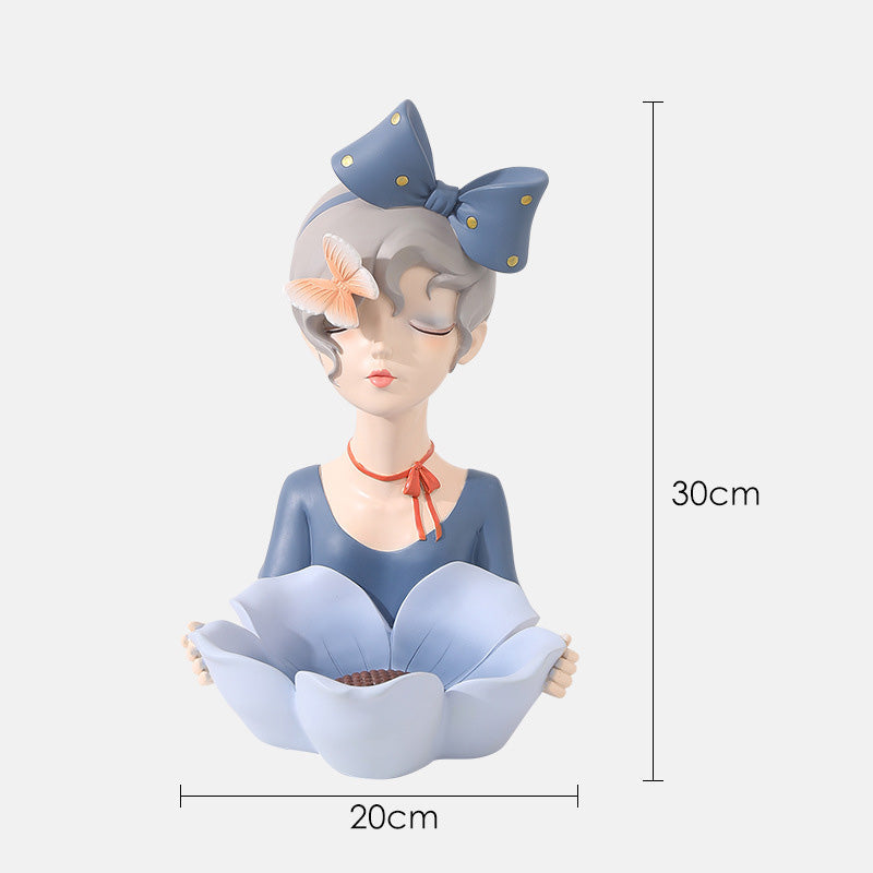 Lighteme Petal Bow Resin Girl Storage