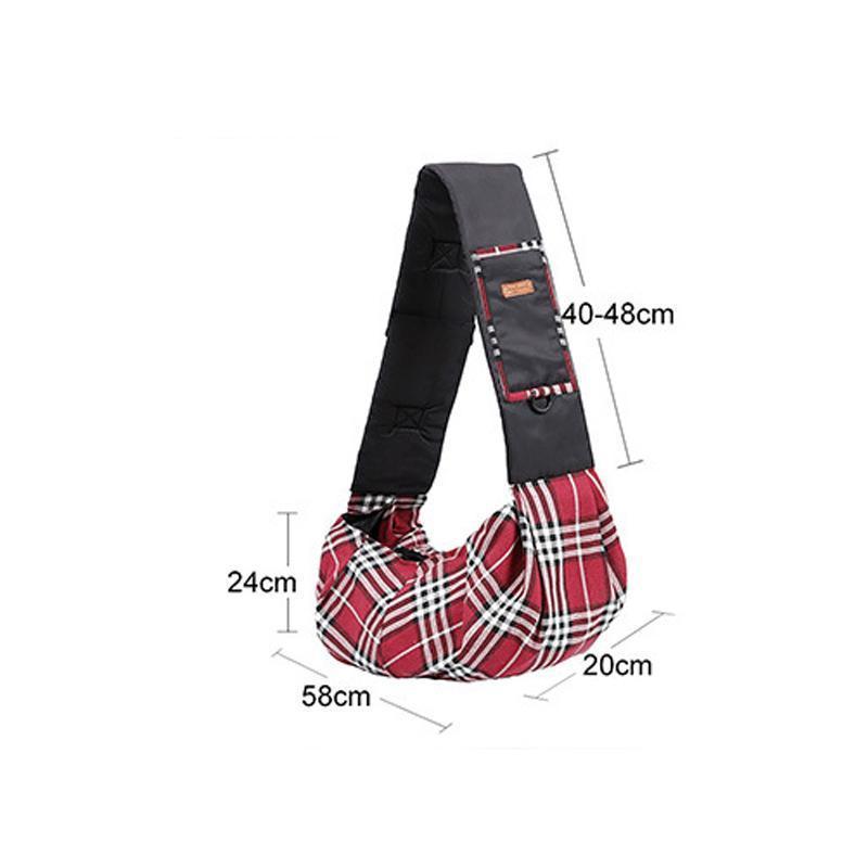 Sac bandoulière Lighteme Plaid pour animaux de compagnie (2 couleurs)