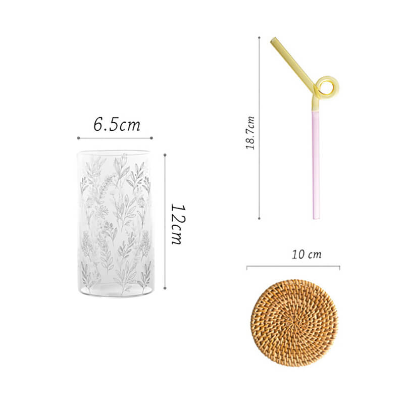 Lighteme Plant Printed Glass Cup
