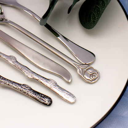 Lighteme Plant Shape Stainless Steel Dessert Spoon Set