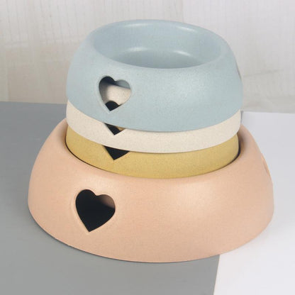 Lighteme Plastic Love Dog Feeder Two Bowls (2 sizes)
